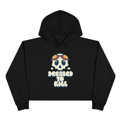 "Dressed to Kill" Edgy Crop Hoodie