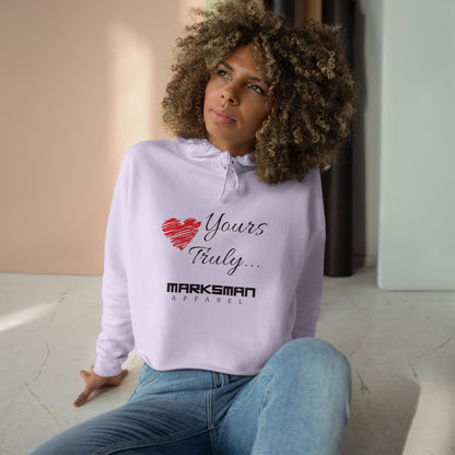 "Yours Truly..." Edgy Crop Hoodie