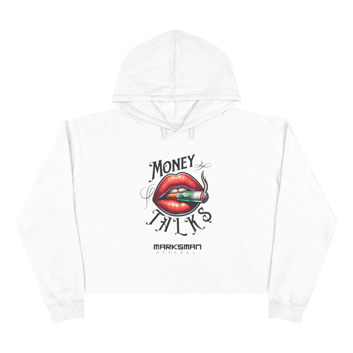 "Money Talks" Edgy Crop Hoodie