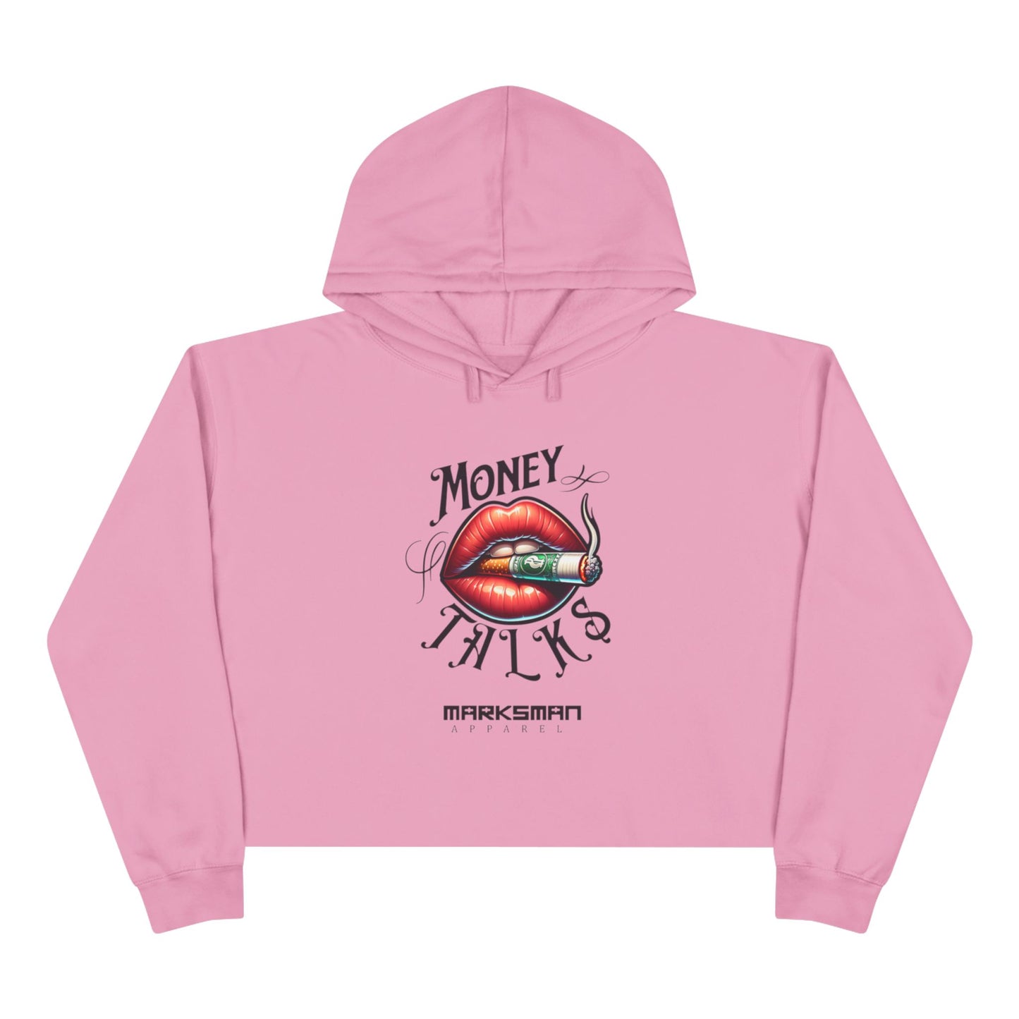 "Money Talks" Edgy Crop Hoodie
