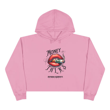 "Money Talks" Edgy Crop Hoodie
