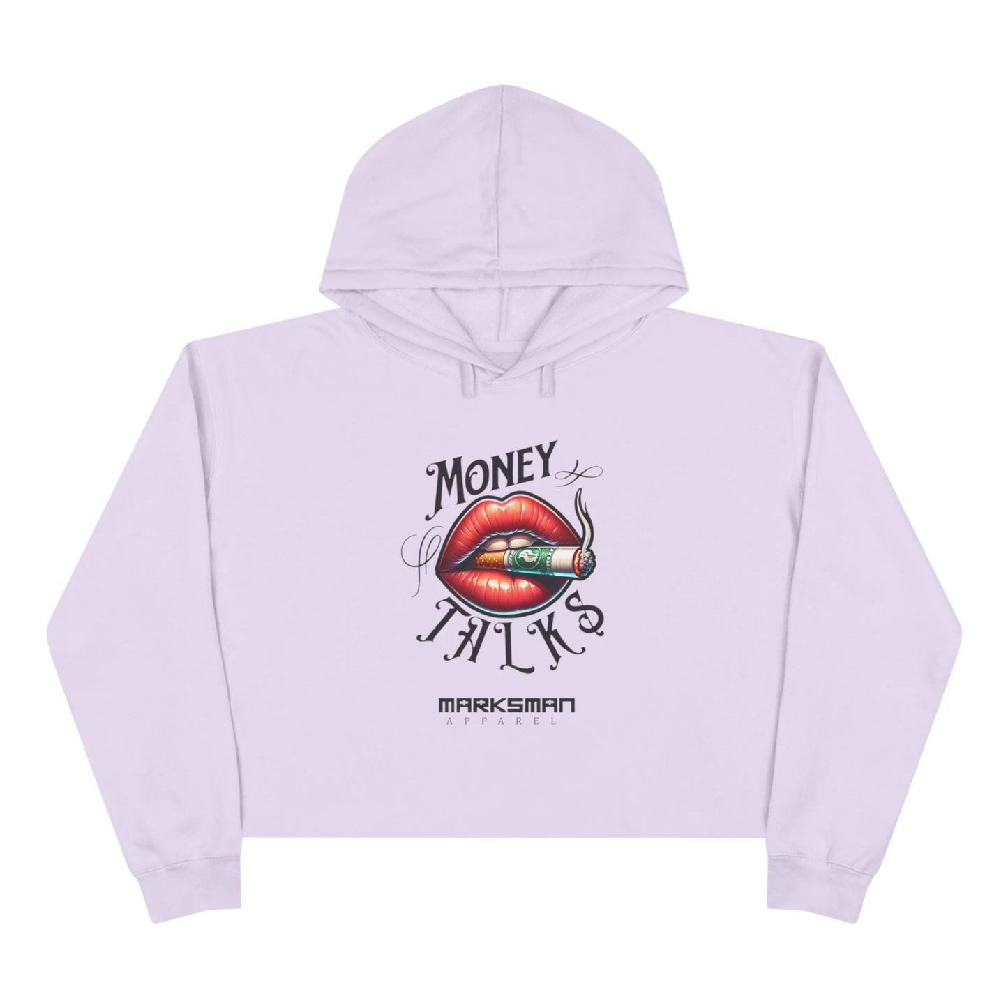 "Money Talks" Edgy Crop Hoodie