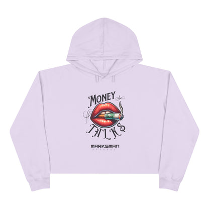 "Money Talks" Edgy Crop Hoodie
