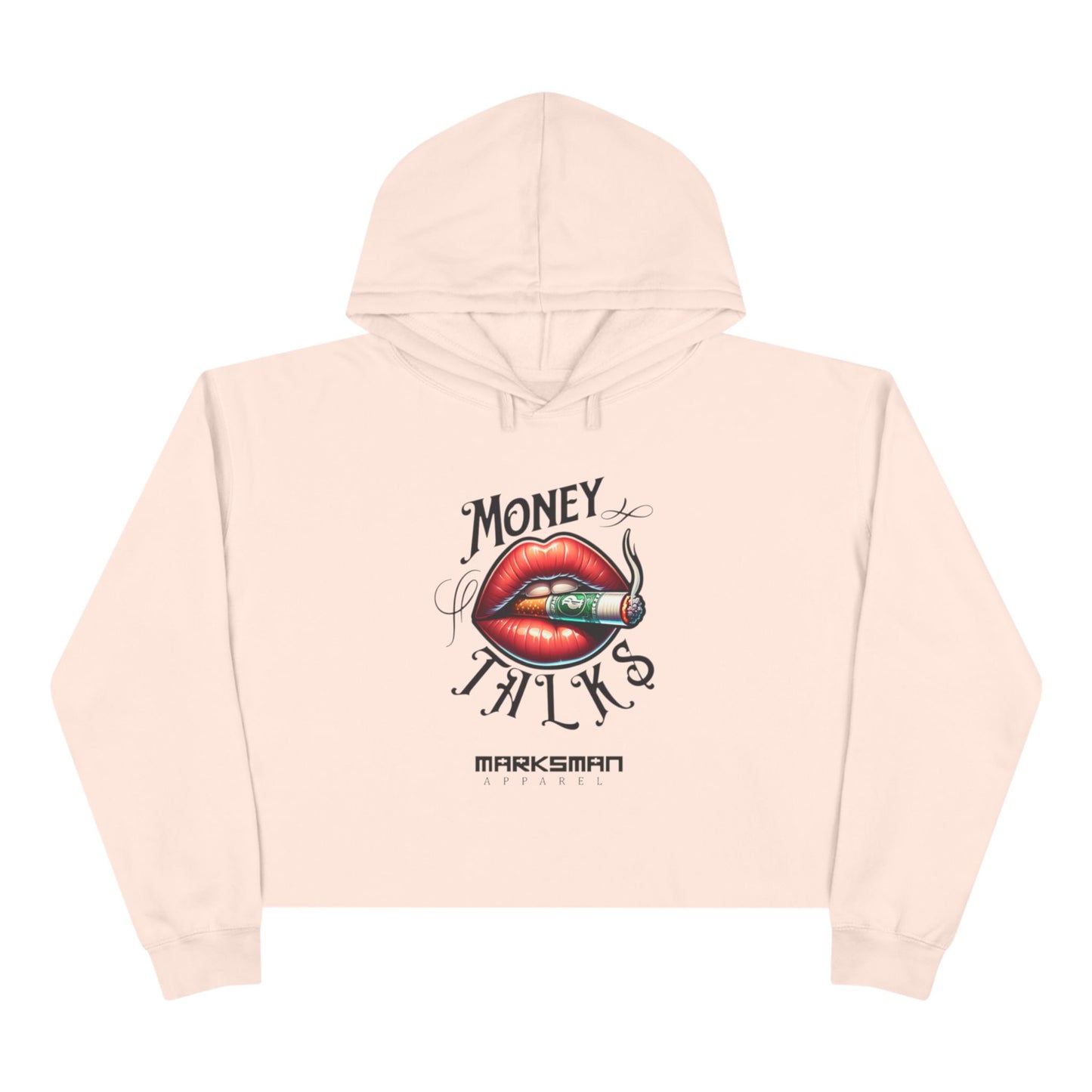 "Money Talks" Edgy Crop Hoodie
