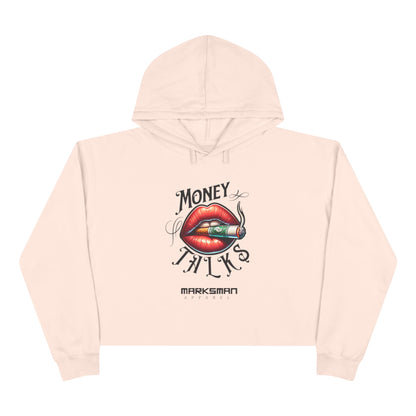 "Money Talks" Edgy Crop Hoodie
