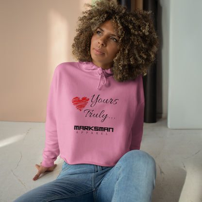 "Yours Truly..." Edgy Crop Hoodie
