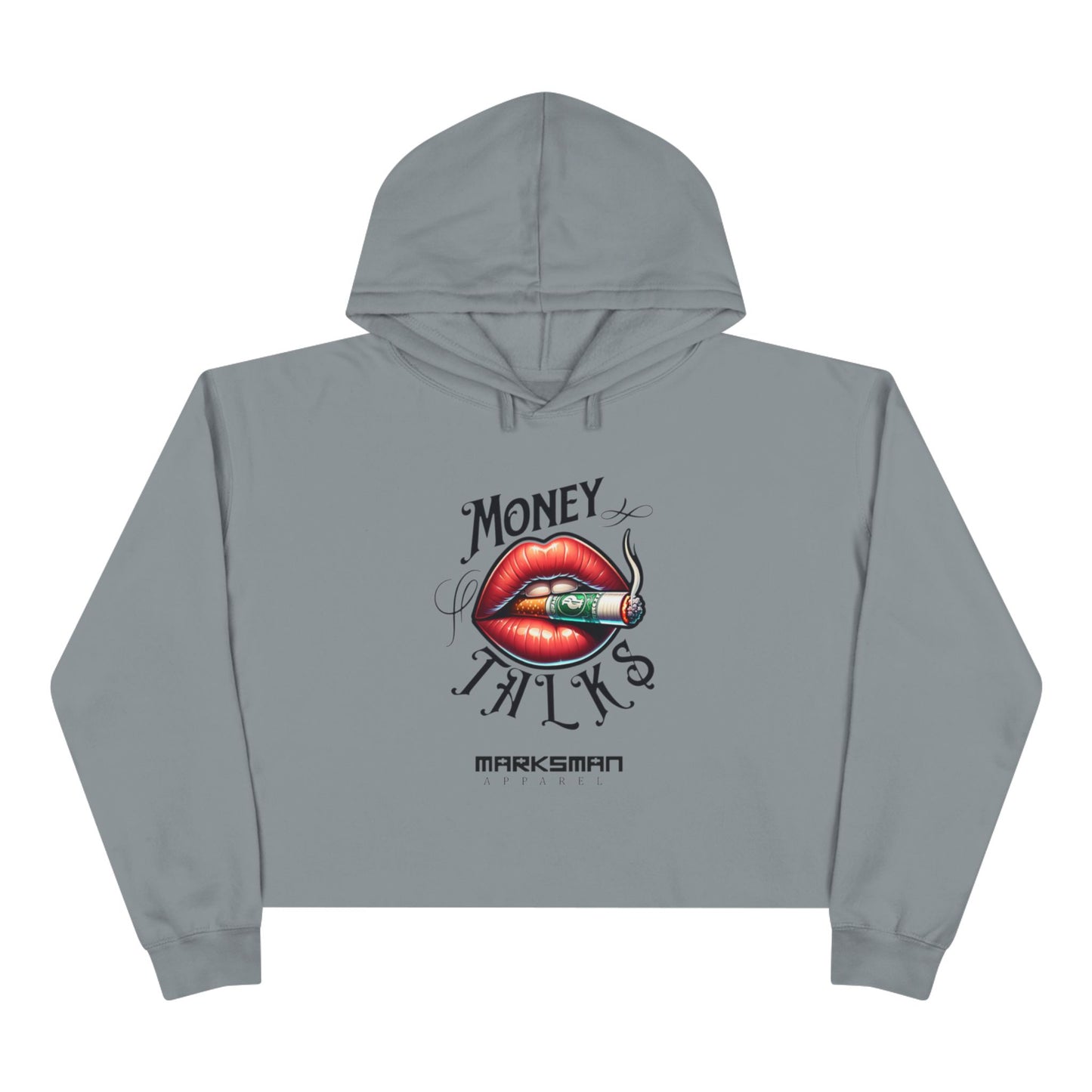 "Money Talks" Edgy Crop Hoodie