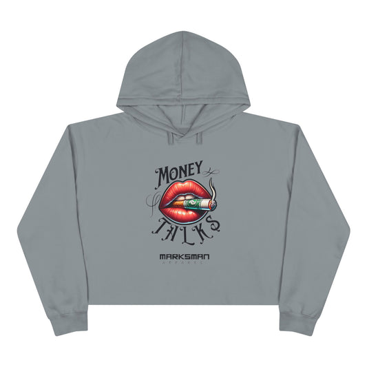 "Money Talks" Edgy Crop Hoodie