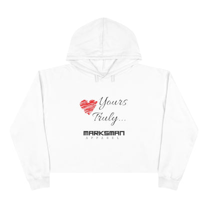 "Yours Truly..." Edgy Crop Hoodie