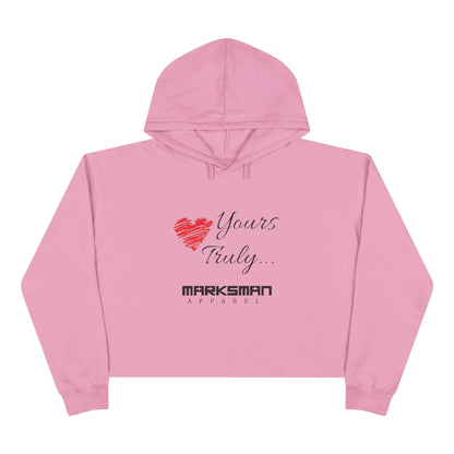 "Yours Truly..." Edgy Crop Hoodie
