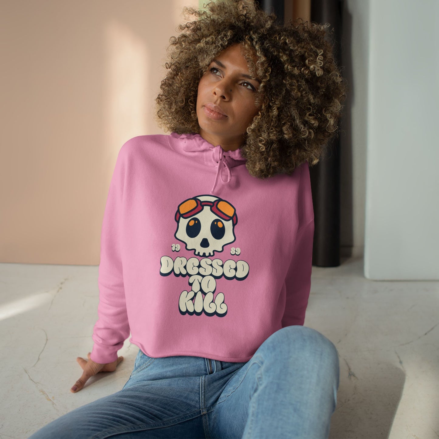 "Dressed to Kill" Edgy Crop Hoodie