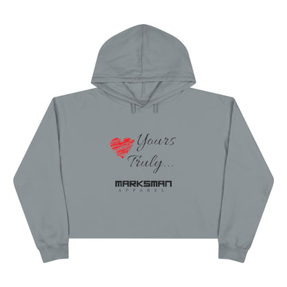 "Yours Truly..." Edgy Crop Hoodie