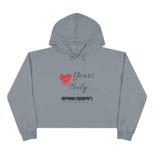 "Yours Truly..." Edgy Crop Hoodie