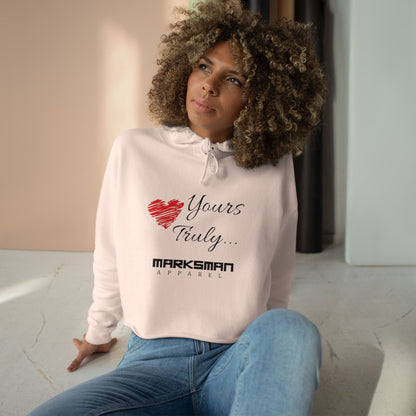 "Yours Truly..." Edgy Crop Hoodie