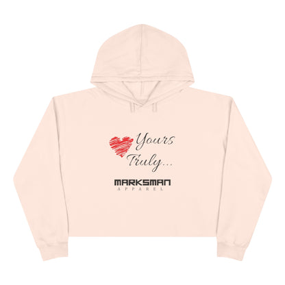 "Yours Truly..." Edgy Crop Hoodie